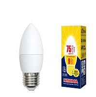 Лампа светодиодная Volpe Norma Свеча Е27 220В 9Вт 750Лм 3000K 37х100мм картинка 